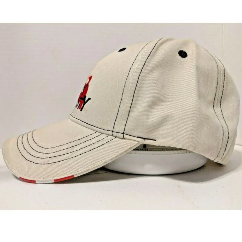 DUCK DYNASTY Embroidered Red Ducks A&E Beige Ball Cap ADJUSTABLE HAT New